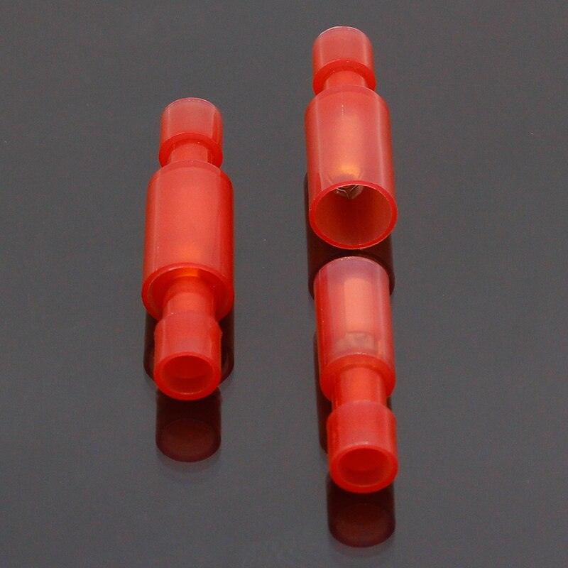 FRFNY+MPFNY 50PCS translucent Bullet Shaped Female Male Insulating Joint Wire Connector.50 sets crimp terminal bullet