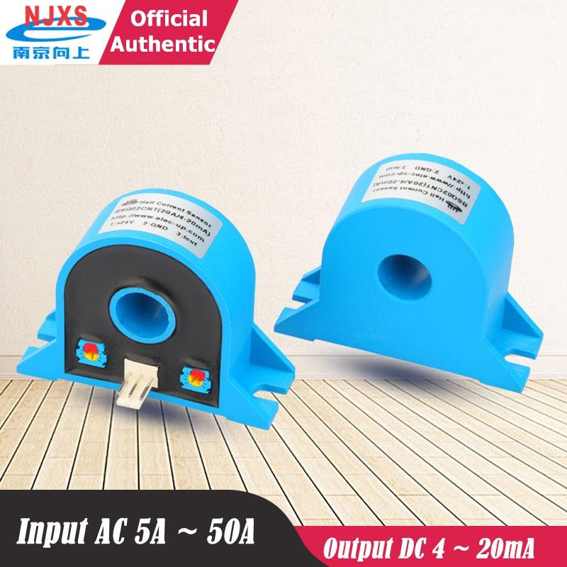 Hall effect current sensors 420ma BSQ02CNT AC 5A 10A 20A 30A 50A output DC 4~20mA transducer current transformer 420ma company.