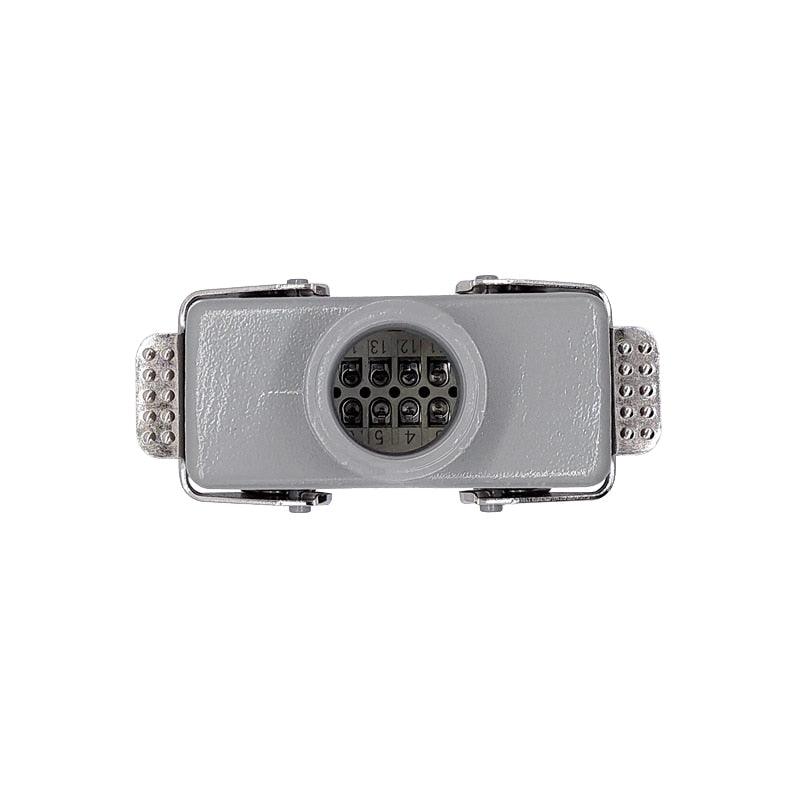 industrial rectangular connector,Heavy Duty Connectors HDC-HE-016-1/2/3/4 F/M 16pin 16A 500V Industrial rectangular Aviation connector plug Screw connection