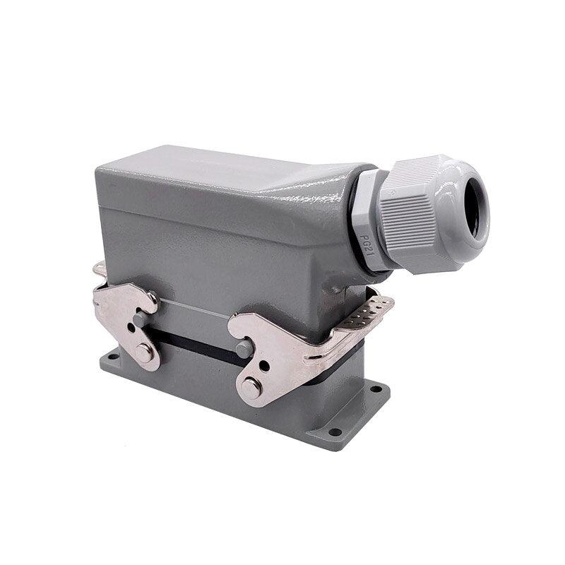 screw connector,Heavy Duty Connectors HDC-HE-024-1/2/3/4 F/M 24pin Industrial rectangular Aviation connector plug 16A 500V Screw connection