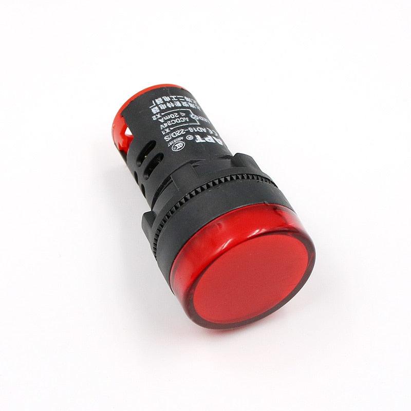 Indicator Signal Lamp Light Waterproof ad16-22ds 22mm AC/DC 12V 24V 110V 220V 380V Red Green Yellow Blue White LED Bulbs 20mA.current indicator led