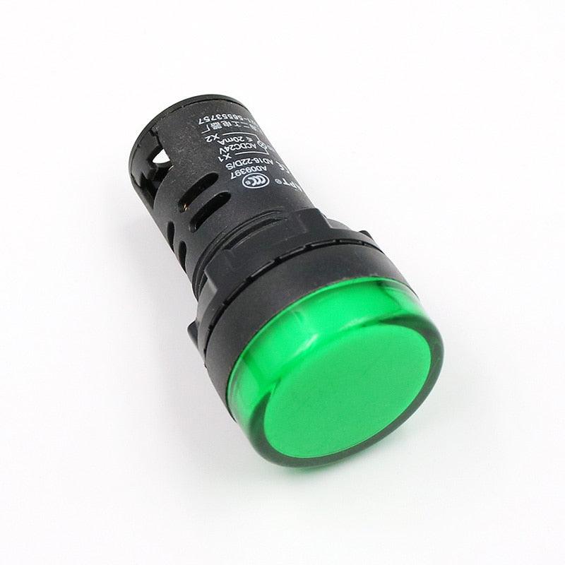 Indicator Signal Lamp Light Waterproof ad16-22ds 22mm AC/DC 12V 24V 110V 220V 380V Red Green Yellow Blue White LED Bulbs 20mA.current indicator led