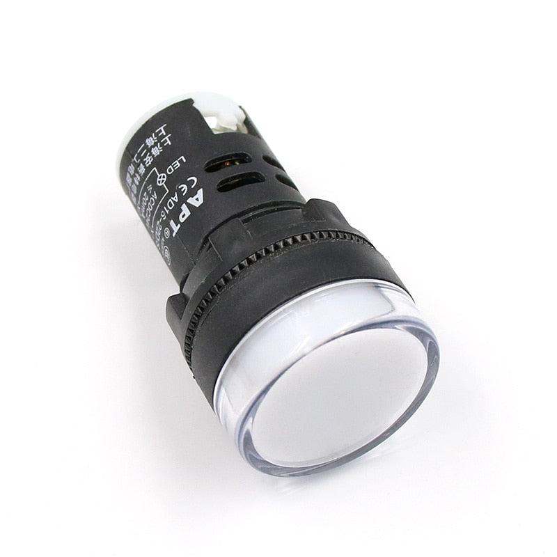 Indicator Signal Lamp Light Waterproof ad16-22ds 22mm AC/DC 12V 24V 110V 220V 380V Red Green Yellow Blue White LED Bulbs 20mA.current indicator led