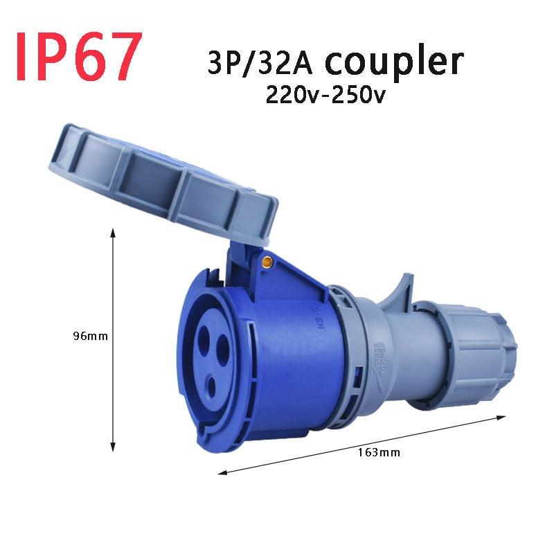 ip67 waterproof plug,IP67 NEW Industrial Plug and Socket 16A 32A 3 Pin 4 Pin 5 Pin  Wall Mounted Socket Panel Mounted Coupler 220V 380V 415V,new industrial plug and socket 3p 230v