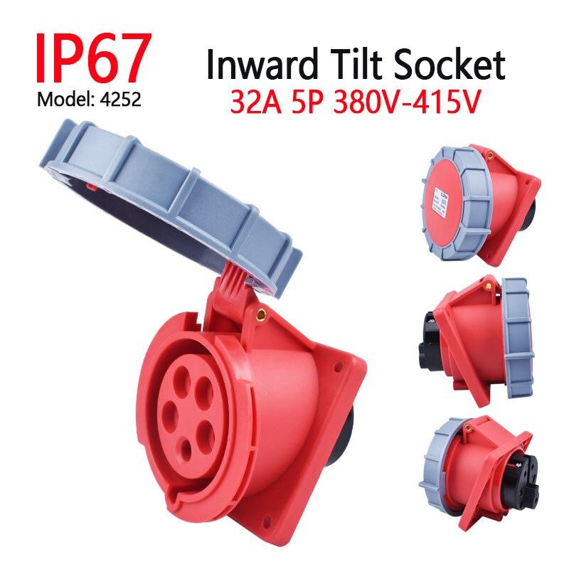IP67 Waterproof Explosion-proof Industrial Plug and Socket 16A 32A 63A 125A.ip67 63a industrial plug