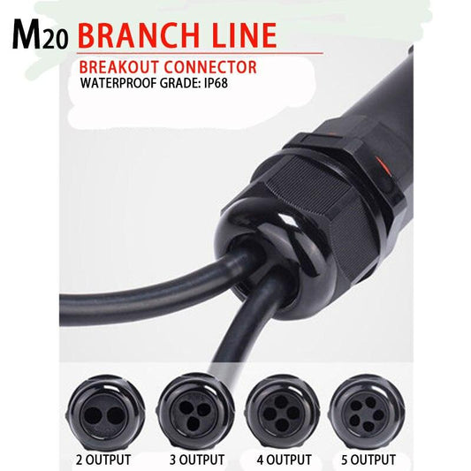 IP68 Waterproof Connector Assembly Type Wire And Cable Breakout Connector 2/3/4/5PIN Optional.