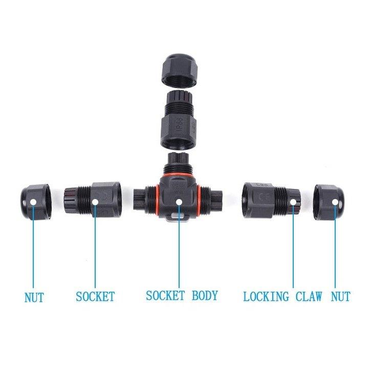 IP68 Waterproof Connector Electrical Cable Quick Connector Installation 2/3/4/5 Pin Optional.
