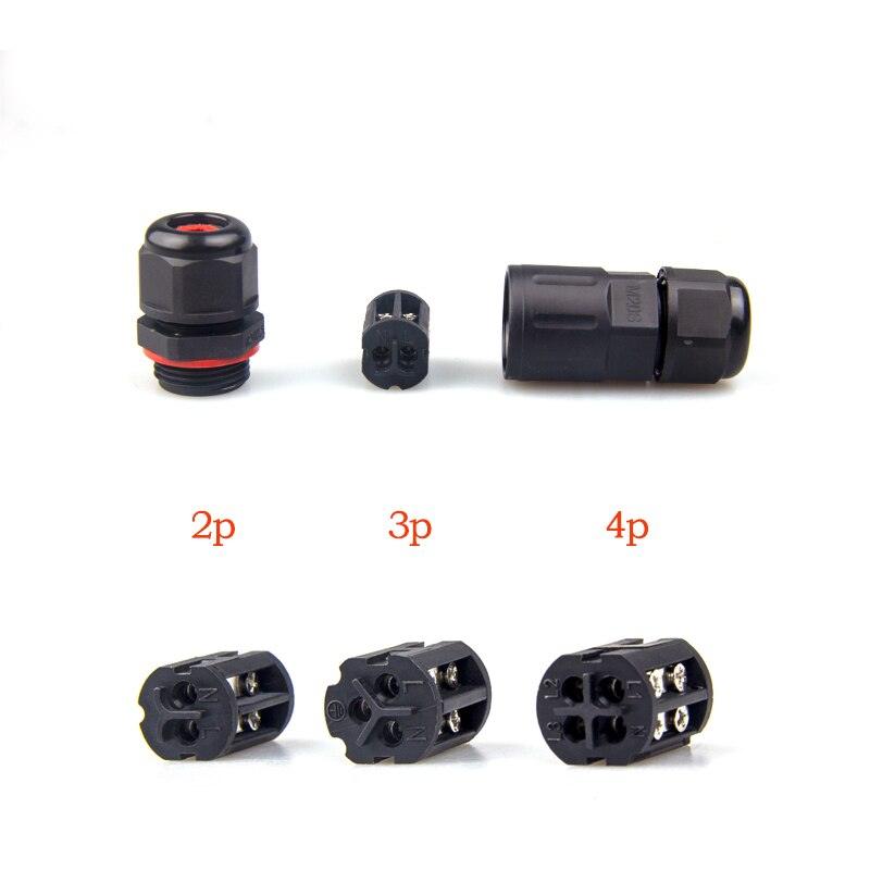 IP68 Waterproof Connector I-Type M20S 2/3/4 Pin Electrical Terminal Adapter Wire Connector.