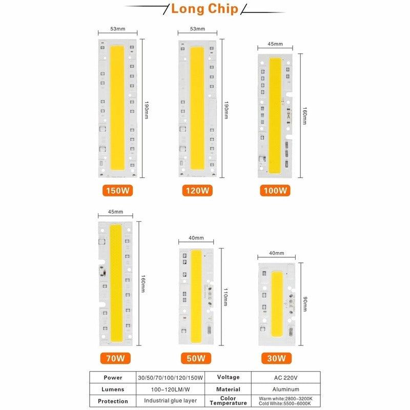 LATTUSO- 10pcs/lot COB Chip| 10W-50W Cold/Warm light optional.