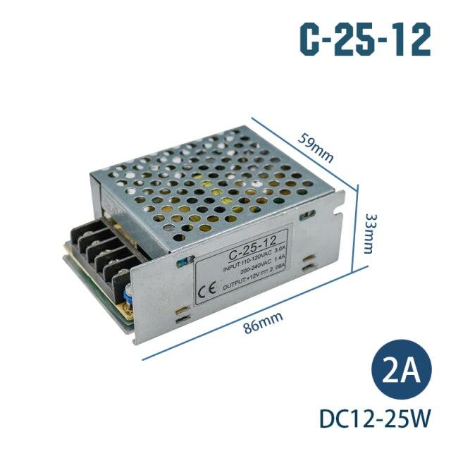 LATTUSO- Transformers 220V To 12V / Led Strip Power Adapter 1A-30A optional.