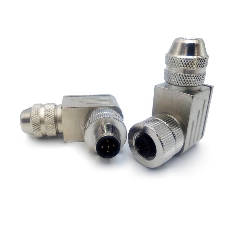 M12 Sensor Waterproof connector Matel Signal shielding Male Female screw threaded 4 5 8 Pin.