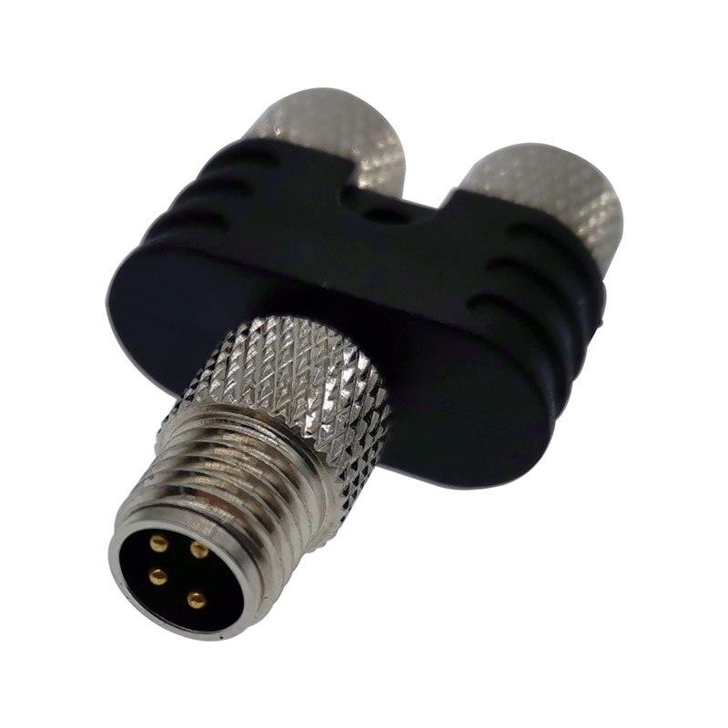 M8 Y-branch 3-way Sensor connector male to female pipe conversion plug 3pin 4pin waterproof connectors.