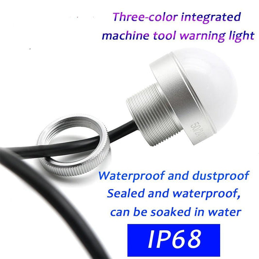 Machine Tool Three-color Light Buzzer Waterproof Semicircle Signal Warning Light Small Equipment LED 12V 24V Red Yellow Green.
