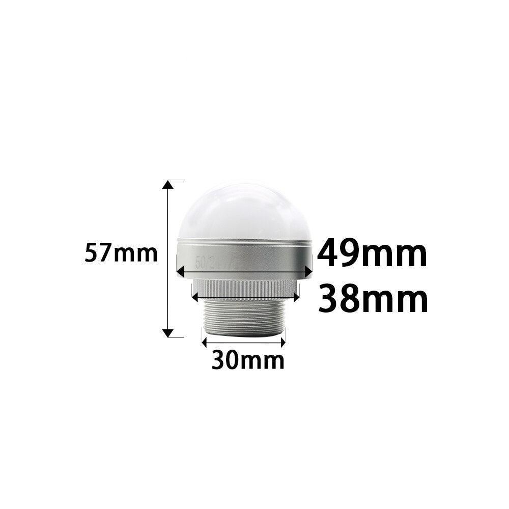 Machine Tool Three-color Light Buzzer Waterproof Semicircle Signal Warning Light Small Equipment LED 12V 24V Red Yellow Green.