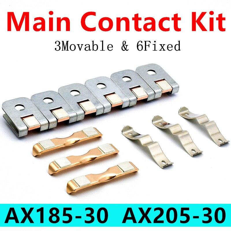 Main Contact Kit (for ABB) AX185-30 AX205-30 Contactor Repair Kit| Spare Parts Accessories Sliver.