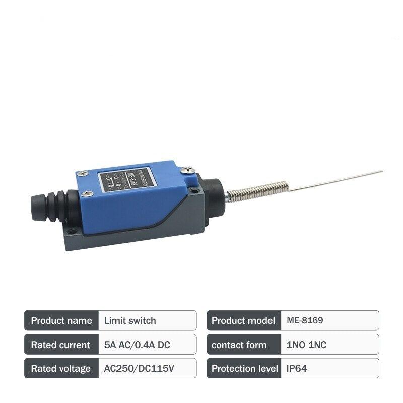 ME-8108 Mini Limit Switch Rotary Adjustable Roller Switch AC 250V 5A/DC125V 0.4A NO NC.