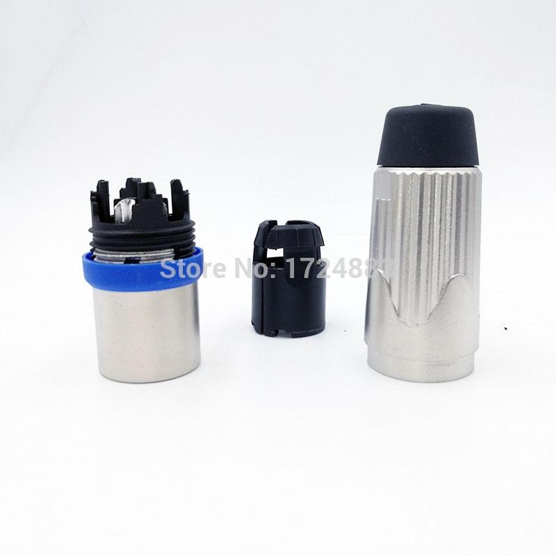 Metal Led stage power connector audio plug 4 pin speaker speaker male and female professional carlon ohmic power connectors.