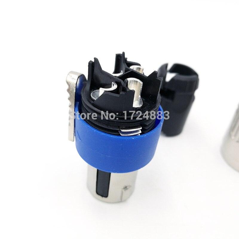 Metal Led stage power connector audio plug 4 pin speaker speaker male and female professional carlon ohmic power connectors.