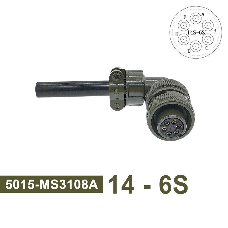 MIL STD Circular Connector MS3102A 14S-2 14S-5 14S-6 MIL-C 5015 Military Specification Connectors MS3106 MS3108 Plug&Socket.