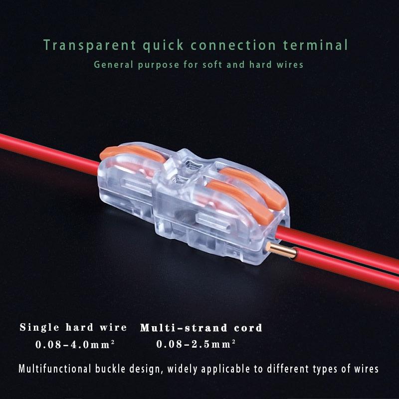 Mini Electrical Wire Connector Push-in Terminal Block Universal Fast Wiring Cable Connectors For Cable Connection.