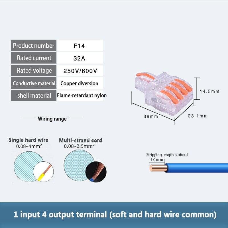 Mini Electrical Wire Connector Push-in Terminal Block Universal Fast Wiring Cable Connectors For Cable Connection.