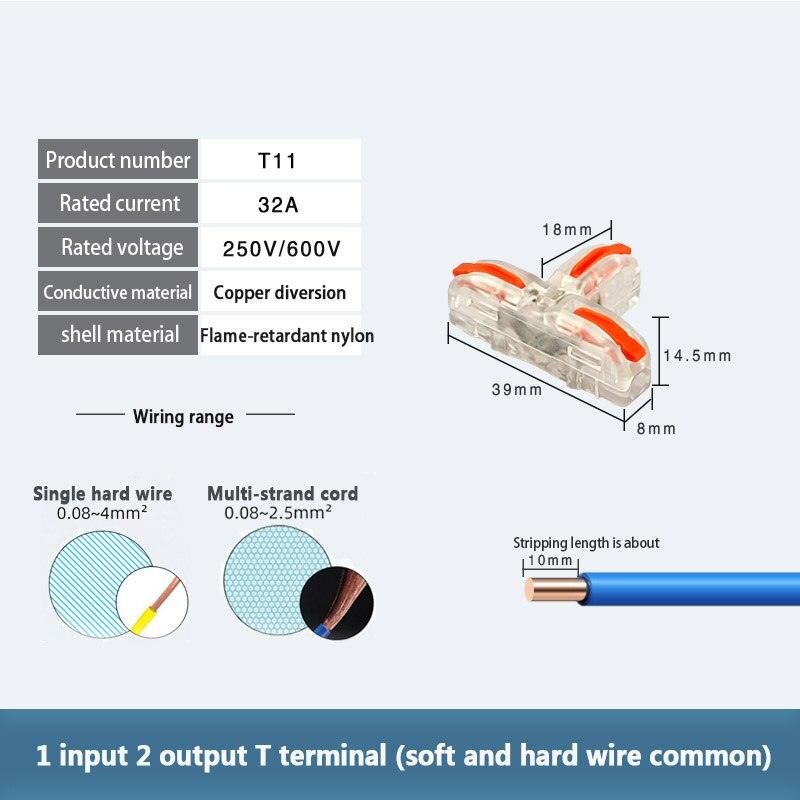 Mini Electrical Wire Connector Push-in Terminal Block Universal Fast Wiring Cable Connectors For Cable Connection.