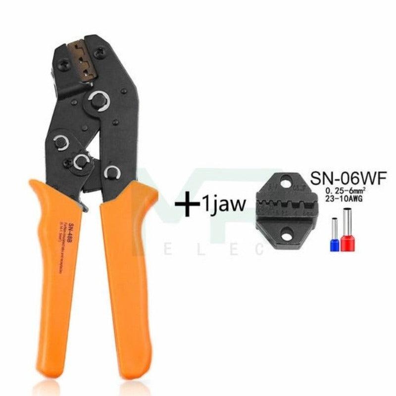 MR- SN-48b Series 7 kinds of Collets European Bare Terminal Crimping Pliers|  2.8 4.8 6.3 Tool  Plug Spring Precision.