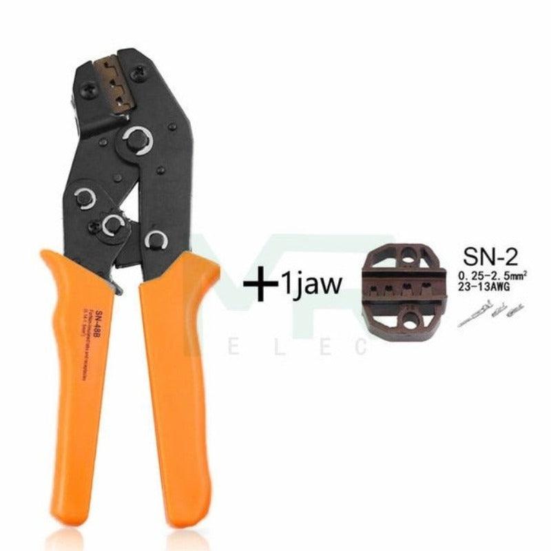 MR- SN-48b Series 7 kinds of Collets European Bare Terminal Crimping Pliers|  2.8 4.8 6.3 Tool  Plug Spring Precision.