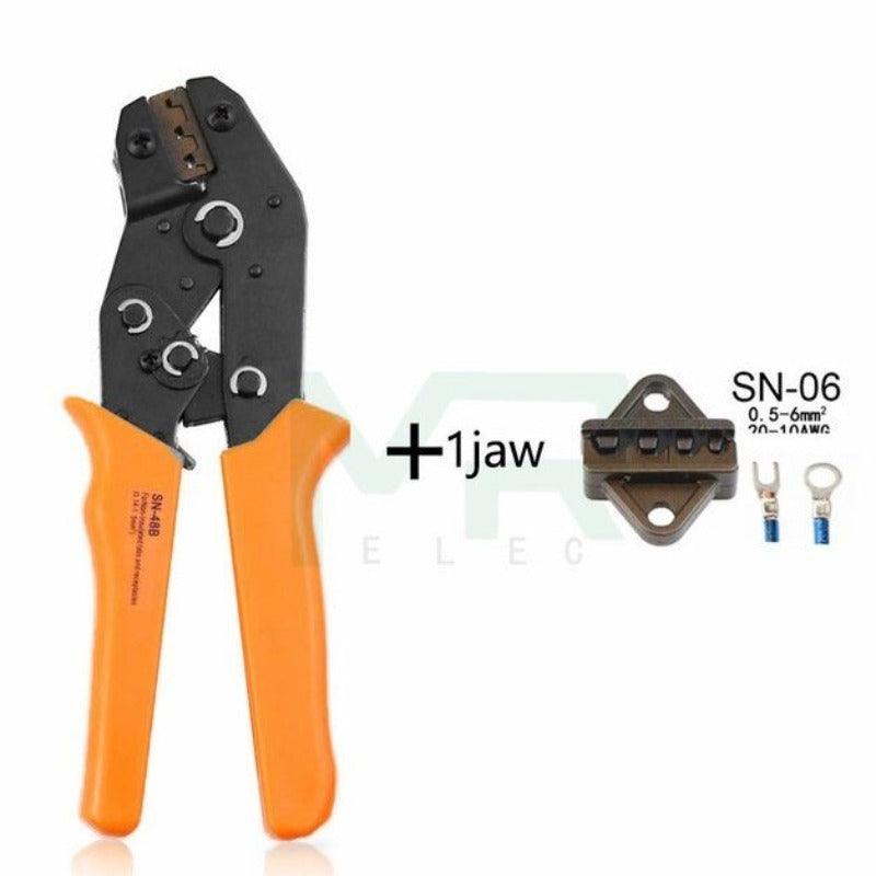 MR- SN-48b Series 7 kinds of Collets European Bare Terminal Crimping Pliers|  2.8 4.8 6.3 Tool  Plug Spring Precision.