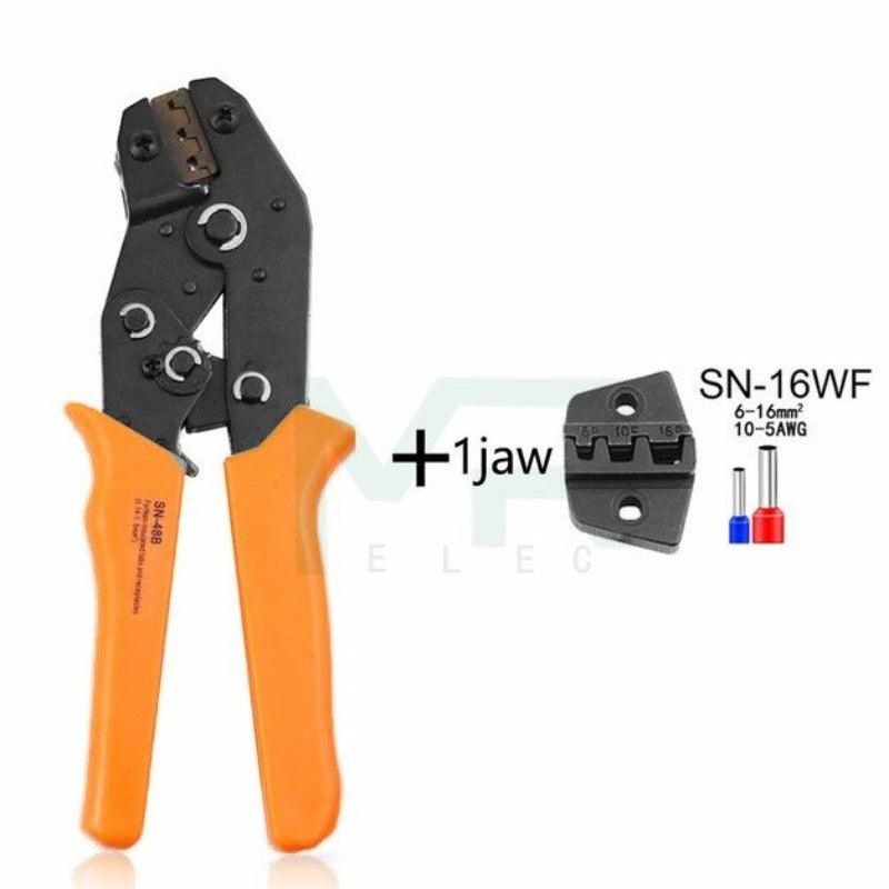MR- SN-48b Series 7 kinds of Collets European Bare Terminal Crimping Pliers|  2.8 4.8 6.3 Tool  Plug Spring Precision.