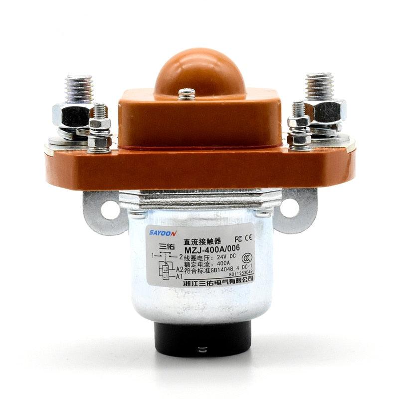 MZJ-400A ZJ400A 1NO Normal-Open 12V 24V 36V 48V 72V SZJ400A DC Contactor for Motor Forklift Electromobile Grab Vehicle Car Winch.