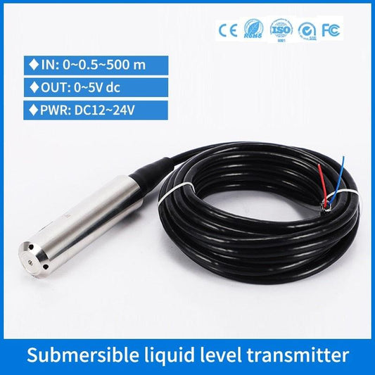 Oil Fuel Tank Level Transmitter Monitoring System Meter 0-5V Dirty Rain Water Level Sensor 50m Pressure Liquid Transmitter.