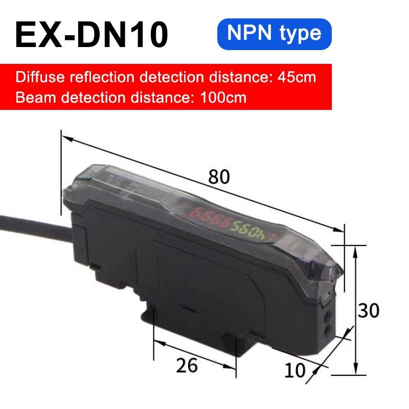 Optical Fiber Amplifier M3 M4 M6 Optical Fiber Sensor with 2M Cable Diffuse Reflective Photoelectric Sensor.ex-dn10