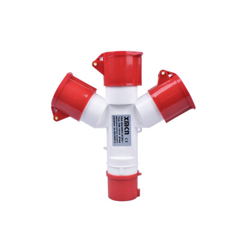 Plugs for Sockets Waterproof Dustproof Industrial Plug 1 Input to 3 IP44.