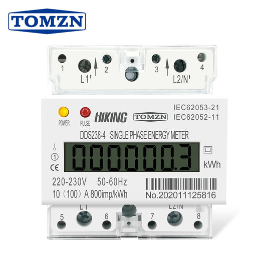 TOMZN- 30(100)A Energy Meter| Single phase Din rail type.