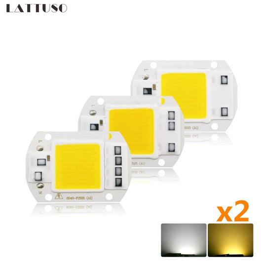 LATTUSO- 2pcs/lot LED COB Lamp Chip| 10W-50W Cold/Warm light optional.