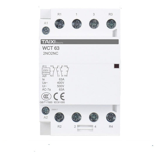 TAIXI- Household 25A to 63A DIN Rail Installation Modular AC Contactor.