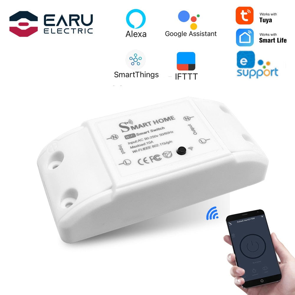 EARU- Smart Home Wifi Wireless Remote Switch Breaker Light