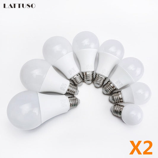 LATTUSO- 2Pcs/Lot  LED Bulb E14 E27 /3W -20W optional.