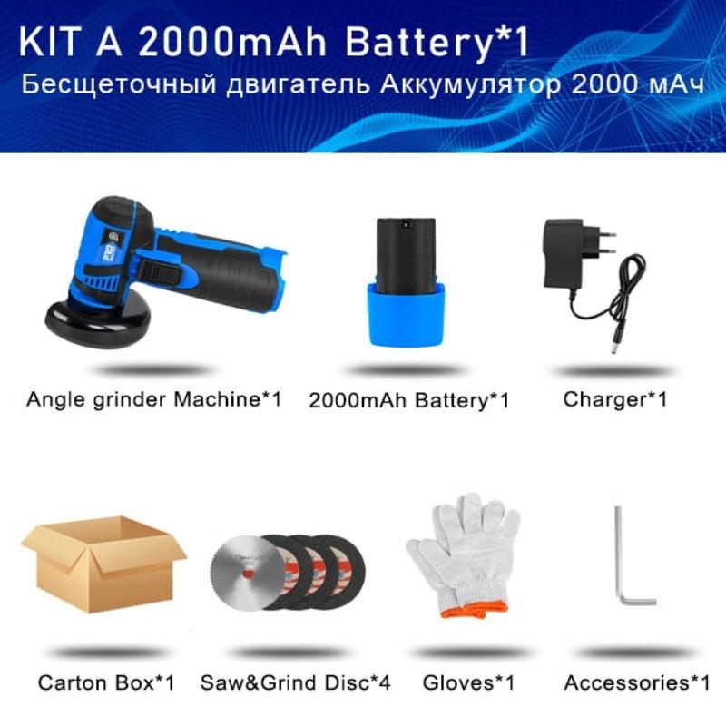 PROSTORMER- 12V Mini Brushless Angle Grinder Cordless| AU/US/EU/UK Plug Optional.