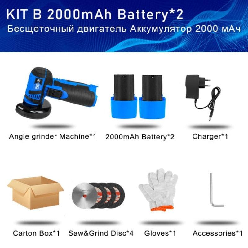 PROSTORMER- 12V Mini Brushless Angle Grinder Cordless| AU/US/EU/UK Plug Optional.