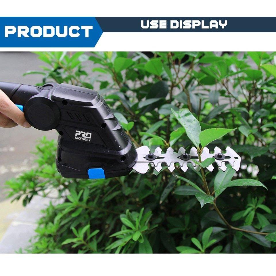 PROSTORMER- 2 in 1 Electric Hedge Trimmer| Cordless 3.6V USB Lawn Mower.