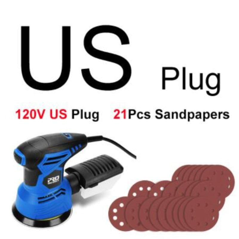 PROSTORMER- 300W Random Orbital Electric Sander Machine| with 21Pcs 125mm Sandpapers.