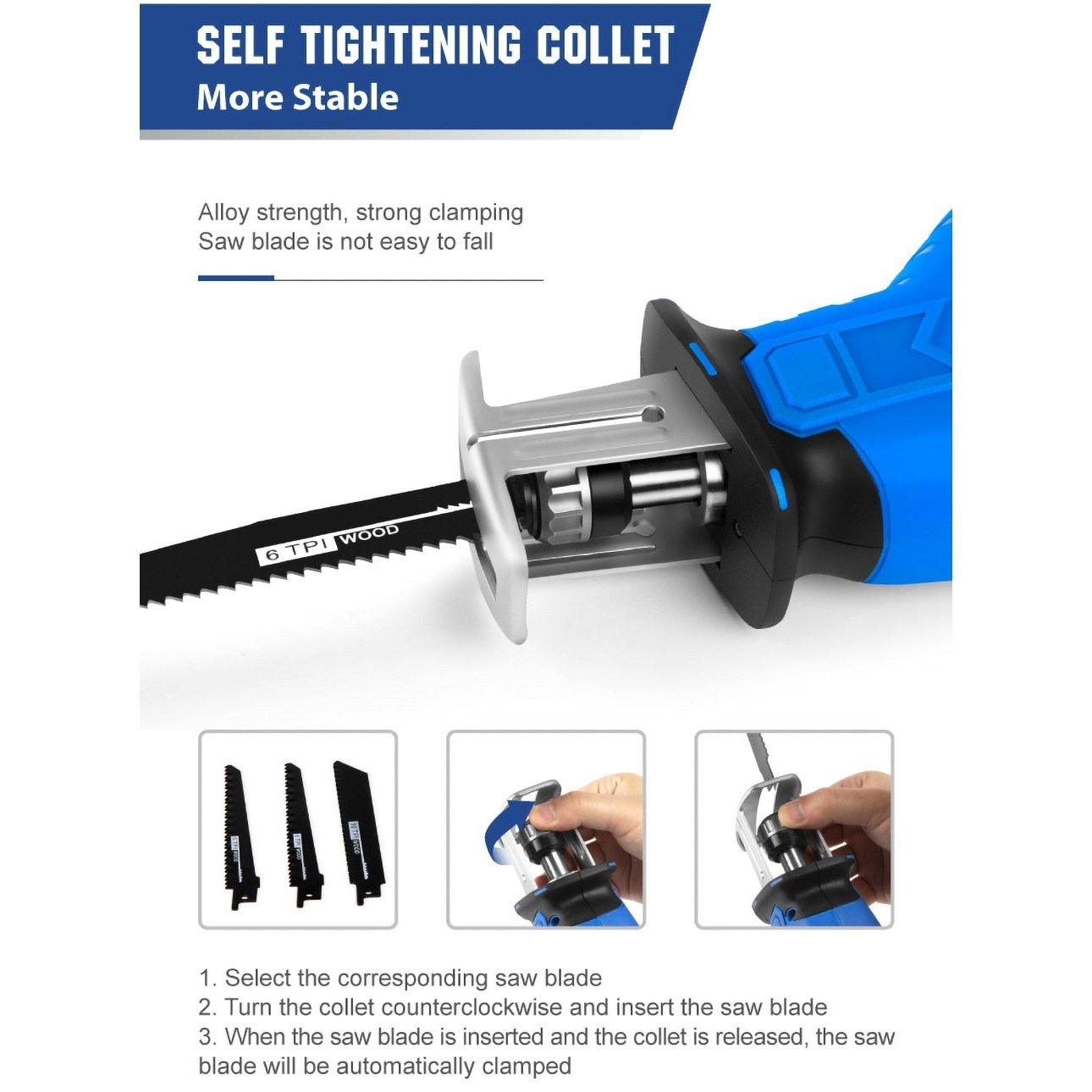 PROSTORMER- Cordless Reciprocating Saw 21V| AU/US/EU/UK Plug Optional.