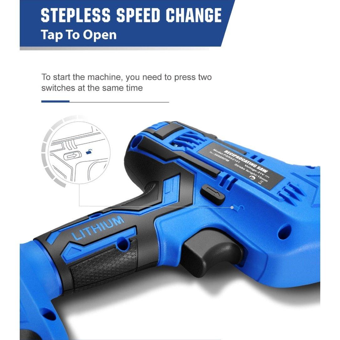 PROSTORMER- Cordless Reciprocating Saw 21V| AU/US/EU/UK Plug Optional.