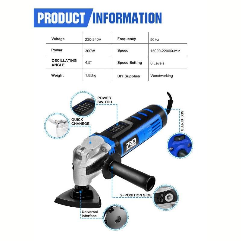 PROSTORMER- Multifunction Tool Oscillating Multi-Tools Kit| AU/EU/UK Plug Optional.