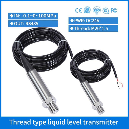 Pump Station Water Level Sensor Plumb Oil Fuel Pressure Sensor Gauge MODBUS RTU RS485 Capacitance Pressure Level Transmitter.