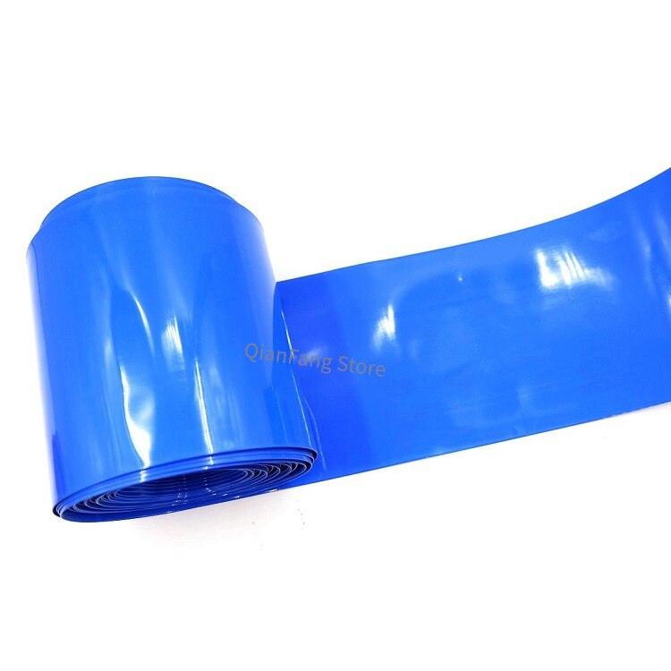 PVC Heat Shrink Tube 120mm Width Blue Multicolor Shrinkable Cable Sleeve Sheath Pack Cover for 18650 Lithium Battery Film Wrap.