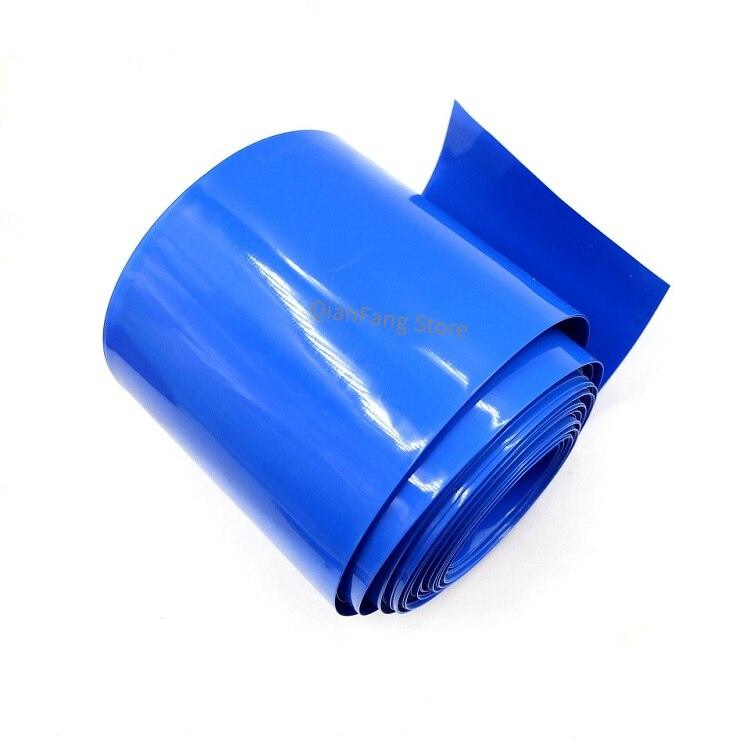 PVC Heat Shrink Tube 310mm Width Blue Protector Shrinkable Cable Sleeve Sheath Pack Cover for 18650 Lithium Battery Film Wrap.