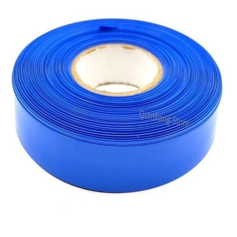 PVC Heat Shrink Tube 56mm Width Blue Multicolor Shrinkable Cable Sleeve Sheath Pack Cover for 18650 Lithium Battery Film Wrap.